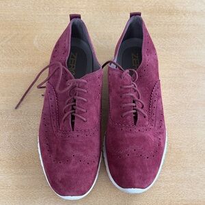 Cole Haan Zero Grand Wine Suede Oxfords
